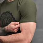 Чоловіча легка футболка Coolmax олива розмір M - зображення 4