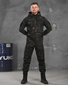 Тактичний костюм poseidon у чорний мультикам 0 XXXL - зображення 2