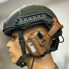 Навушники тактичні Earmor M32X MOD4, активні, з кріпленням на шолом та оголов'ям, колір Койот (коричневий) - зображення 7