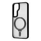 Чехол противоуданый с поддержкой MagSafe VVave Premium Attraction Case with Magnetic Ring для Samsung Galaxy S24 Black