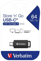 Флеш пам'ять Verbatim Store Go 64GB USB 3.0 Type-C Black (0023942494584) - зображення 1
