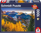 Puzzle Schmidt Spiele Autumnal Neuschwanstein 69.3 x 49.3 cm 1000 elementów (4001504573904) - obraz 1
