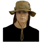 Панама Sturm Mil-Tec British Boonie Hat with Neck Flap R/S M Coyote - зображення 2