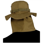 Панама Sturm Mil-Tec British Boonie Hat with Neck Flap R/S M Coyote - зображення 5