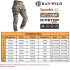 Військові тактичні штани Han Wild G3 з наколінниками бойові штани військові штани ВСУ Multicam мультикам XL - зображення 11