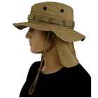 Панама Sturm Mil-Tec British Boonie Hat with Neck Flap R/S L Coyote - изображение 4