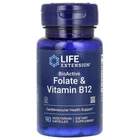 Фолат і вітамін B12, Life Extension, біоактивні, 90 капсул