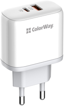 Мережевий зарядний пристрій ColorWay Power Delivery Port PPS USB Type-C PD + USB QC3.0 45W (CW-CHS042PD-WT) - зображення 5