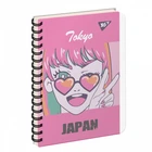 Записна книга блокнот YES Japan Tokyo В6 144 аркушів клітинка пласт. обкладинка подвійна cпіраль (681892)