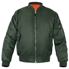 Куртка Бомбер льотна US BASIC MA1® FLIGHT JACKET Оливкова L - зображення 3