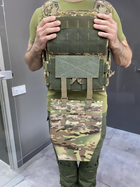 Подсумок передник напашник для плитоноски, размер S, Мультикам, WINTAC, Cordura 1000D, сумка под баллистический пакет - изображение 9