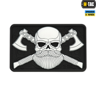 Нашивка M-Tac Bearded Skull 3D PVC Black/White - зображення 1