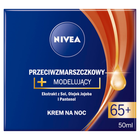 Krem do twarzy NIVEA Przeciwzmarszczkowy + Modelujący na noc 65+ 50 ml (4005900731500) - obraz 3