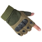 Захисні рукавиці CSJ Half Finger Tactical Gloves Green - L - зображення 2