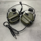 Наушники тактические Earmor M32H Mod3, активные, с креплением на шлем и съёмным микрофоном, NRR 22, цвет Олива - изображение 8