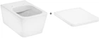 Унитаз подвесной HANSGROHE EluPura Q 60194450 Rimless с сиденьем Soft Close 60150450 дюропласт