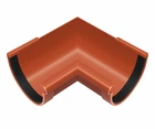 Угол желоба RainWay внутренний 90° 90 мм Кирпичный, RAL 8004