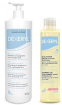 Zestaw kosmetyków do pielęgnacji Pierre Fabre Dermatologie Dexeryl Moisturises & Repairs Krem zmiękczający 500 ml + Olejek 200 ml (3592610002392) - obraz 1