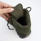 Кожаные летние ботинки OKSY TACTICAL Оlive 46 размер арт. 070112-setka - изображение 9