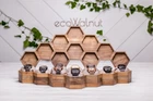 Сотовый органайзер подставка для наручных часов с именем логотипом EcoWalnut Сотовая шкатулка для 10 часов с деревянной крышкой