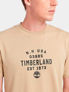 T-shirt męski bawełniany Timberland TB0A5UF7 M Beżowy (194903902872) - obraz 3