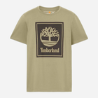 T-shirt męski bawełniany Timberland TB0A5WQQ S Khaki (194902955176) - obraz 4