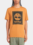 T-shirt męski bawełniany Timberland TB0A5WQQ XL Beżowy/Czarny (194902955459)