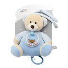 Zabawka-zawieszka do wózka Tulilo Music Box Teddy Bear Beżowo-niebieski 18 cm (5904209891061) - obraz 1