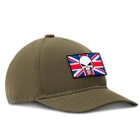 Набор шевронов 2 шт с липучкой Череп Карателя на Флаге Великобритании, Флаг Англии, вышитый патч нашивка 5х8 см - изображение 5
