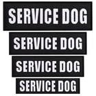 Набір шевронів 4 шт з липучкою Service Dog для службових собак, для кінологів, кінологічна служба, нашивка, вишитий патч - зображення 1