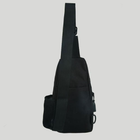 Тактична сумка через плече слінг - сумка грудна кросбоді. Колір: чорний - зображення 4