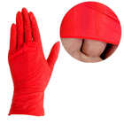 Перчатки UNEX нитриловые красные S 100 шт (01178-S) (0295236) - изображение 1