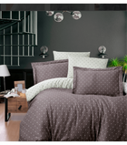 Комплект постельного белья Satin Cotton First Choice - First Choice - S-353 Point Brown - Евро - Коричневый