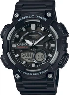 Мужские часы Casio Standard Combination (AEQ-110W-1AVEF / AEQ-110W-1AVCF), BLACK, з батареєю на 10 років роботи!