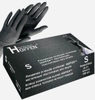 нітрилові рукавички HOFFEN чорні розмір S в упаковці 100 штук - изображение 1