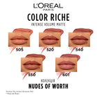 Матова помада для губ L'Oreal Paris Color Riche Intense Volume Matte 505 Le Nude Resilient 2 г (30152182) - зображення 3