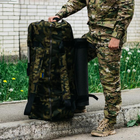 Універсальна сумка баул військова, армійський баул камуфляж Оксфорд 120 л тактичний баул-рюкзак - зображення 5