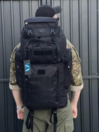 Універсальна військова сумка, армійська сумка містка 70л тактичний рюкзак Хакі Чорний - зображення 1