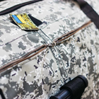 Універсальна сумка баул військова, армійський баул піксель Оксфорд 120 л тактичний баул-рюкзак - зображення 8