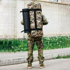 Универсальная сумка баул военная, армейский баул мультикам Оксфорд 100 л тактический баул-рюкзак - изображение 3