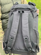 Універсальна військова сумка, армійська сумка містка 55л тактичний туристичний рюкзак Чорно-Синій - зображення 3