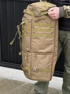 Універсальна сумка баул військова, армійський баул койот 65л тактичний баул-рюкзак - зображення 4