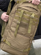 Універсальна сумка баул військова, армійський баул койот 65л тактичний баул-рюкзак - зображення 7