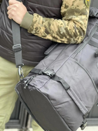 Универсальная сумка баул военная, армейский баул Черный 65л тактический баул-рюкзак - изображение 3