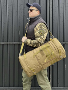 Універсальна сумка баул військова, армійський баул койот 65л тактичний баул-рюкзак - зображення 10