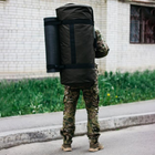 Универсальная сумка баул военная, армейский баул хаки Оксфорд 120 л тактический баул-рюкзак - изображение 3