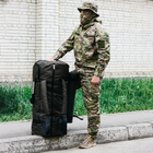 Универсальная сумка баул военная, армейский баул хаки Оксфорд 120 л тактический баул-рюкзак - изображение 5
