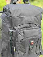 Універсальна військова сумка, армійська сумка містка 55л тактичний туристичний рюкзак Чорний - зображення 6