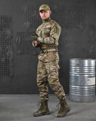 Тактичний військовий польовий костюм Defender ( Кітель + Футболка + Штани ), Камуфляж: Мультикам, Розмір: XL - зображення 3