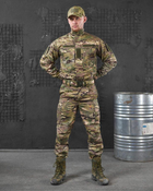 Тактичний військовий польовий костюм Defender ( Кітель + Футболка + Штани ), Камуфляж: Мультикам, Розмір: XXL - зображення 4
